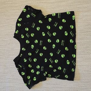 Messy Buns Lazy Days Alien Crop Top